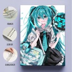 初音未来软面a5b5a4记事本硬壳线圈笔记本作业本横线英语本二次元