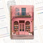 跨境线圈笔记本学生阅读日记可涂色书架月度挑战年度目标