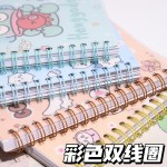 笔记本A6线圈本记事本日记本彩页本子小学生可爱少女手账便签纸条