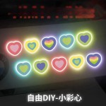 电动车头盔钻石级反光贴夜间防撞警示装饰汽车身自行车爱心卡通贴