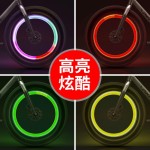 自行车气门嘴灯轮胎气门芯灯山地车风火轮儿童单车七彩警示氛围灯