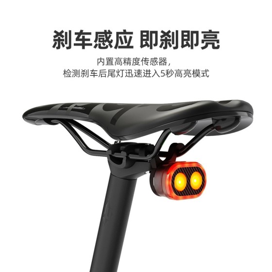 CYCLAMI自行车灯USB充电公路车夜骑行刹车灯智能感应骑行尾灯山地