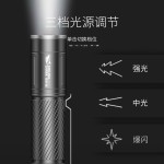 微笑鲨户外充电自行车灯远射便携式手电筒铝合金高亮骑行灯长续航