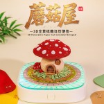 新年礼品礼物3D全景纸雕蘑菇屋日历便签本纸雕摆件礼品批发促销