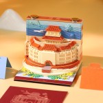洛阳老君山纸雕模型景区创意文创纪念品办公室桌面摆件3d立体便签