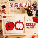 苹果水杯可爱笔袋ins高颜值创意小众学生手提大容量笔筒文具笔袋