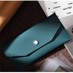 活页预算信封袋文件夹 PU皮革女士卡包现金钱包长款简约零钱包