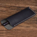 创意纯手工PU皮质感笔盒复古经典笔袋保护套收纳钢笔轻奢简约笔袋