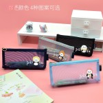 洪星考试笔袋大三角网纱笔袋韩版学生笔袋铅笔透明文具盒创意