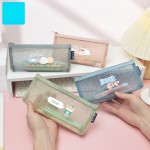 洪星考试笔袋大三角网纱笔袋韩版学生笔袋铅笔透明文具盒创意