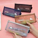 洪星考试笔袋大三角网纱笔袋韩版学生笔袋铅笔透明文具盒创意