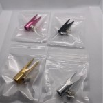 圆柱金属眉笔削笔器.木子鸭嘴眉笔削笔神器双面U型卡槽眉笔工具