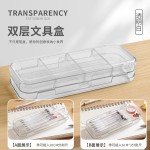 ins风透明笔盒高颜值笔袋收纳大容量文具盒小众不撞款女生学生用
