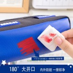 智美双重内外防脏污大开口笔袋男女孩中小学生大容量铅笔盒文具袋