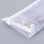 简约透明网纱笔袋收纳袋 学生考试专用便携笔袋大容量文具袋批发