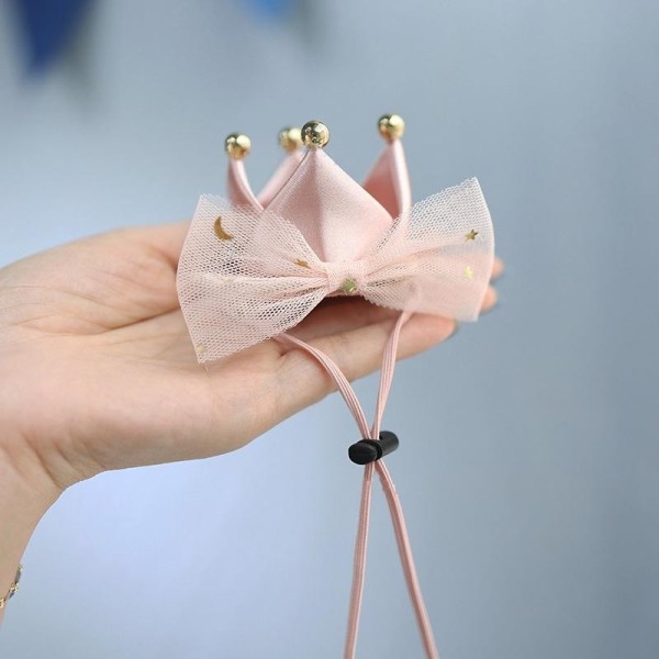 女童小宝宝生日皇冠发夹发带可调节可爱拍照头饰儿童立体发饰公主