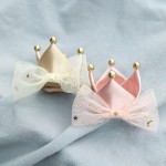 女童小宝宝生日皇冠发夹发带可调节可爱拍照头饰儿童立体发饰公主