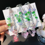 手机壳挂链 小众花朵绿叶手机链新款diy链子汽车钥匙链绳包挂装饰