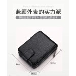 月销千件男士拉链风琴卡包 时尚大容量零钱包 多功能高档证件卡套