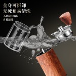 韩式304不锈钢手摇咖啡机多功能木纹咖啡研磨器便携磨豆器磨粉器