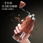 韩式304不锈钢手摇咖啡机多功能木纹咖啡研磨器便携磨豆器磨粉器