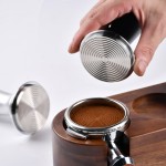 不锈钢按压式压粉器半自动咖啡机压粉器51/53/58mm咖啡师专用手冲