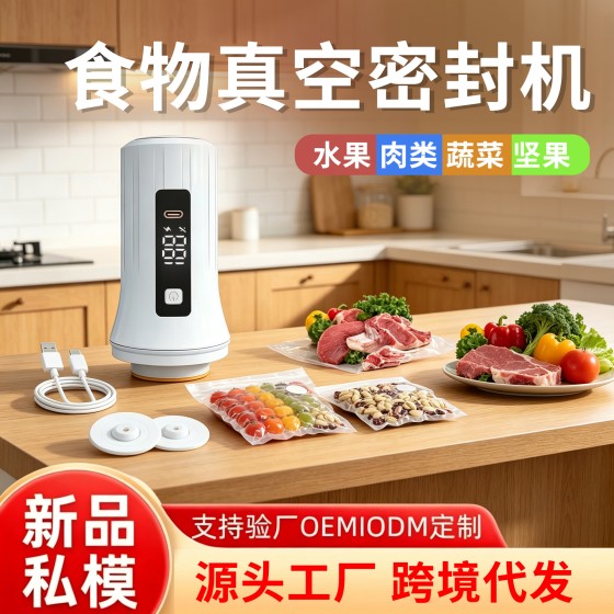 跨境新款全自动真空封口机塑封迷你手持保鲜密封机食品保鲜机