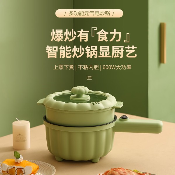 多功能小电锅电煮锅宿舍学生电热锅小型蒸煮煎炒一体锅迷你火锅