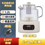 110V美规养生壶家用1.2升多功能全玻璃煮茶器烧水壶办公室花茶壶