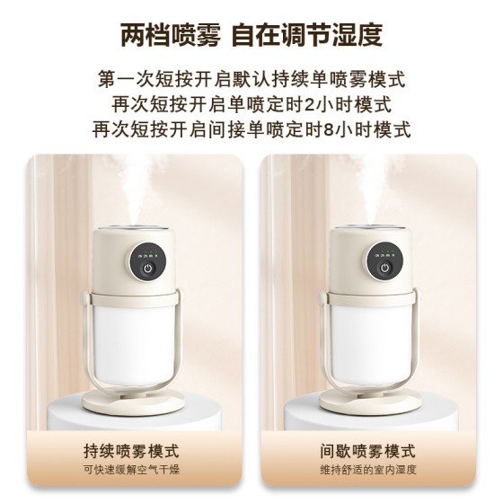 新款加湿器 智能家用大容量雾化器USB静音夜灯小型空气净化加湿器