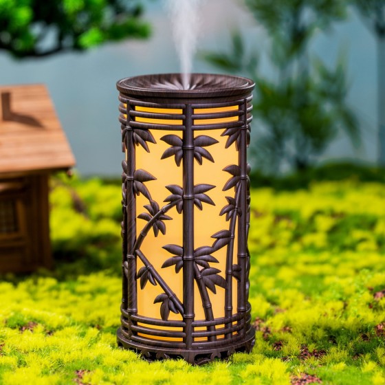 新款竹韵加湿器家用卧室补水仪 USB便携静音喷雾器仿真绿植加湿器
