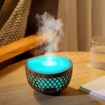 跨境新款卡塔香薰机迷你USB静音七彩缕空卧室桌面加湿器