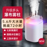 新款家用加湿器智能定时三喷头增湿器多功能usb大容量无声雾化器