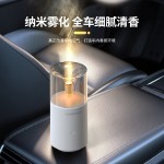 跨境车载usb烛光灯加湿器 车内氛围小夜灯家用桌面加湿器工厂批发