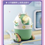 2家用加湿器2023新款大雾量卧室办公七彩夜灯玩偶滑轮原头工厂