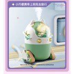 2家用加湿器2023新款大雾量卧室办公七彩夜灯玩偶滑轮原头工厂