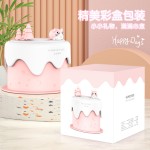 跨境新款USB充电猫咪小蛋糕加湿器带七彩氛围灯家用卧室静音喷雾
