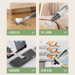 跨境无线手持吸尘器家用床上除螨大吸力地毯沙发宠物毛发吸尘机USB供电 （含认证）