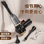 无线车载吸尘器液晶显示屏车用家用吸尘器便捷手持吸吹一体吸尘器