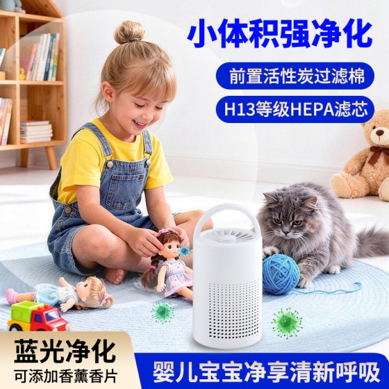 跨境批发空气净化器家用卧室USB便携式台式挂壁空气净化机除甲醛