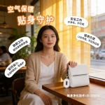 源头工厂小型负离子空气净化器饰品挂件除二手烟味随身净化发生器