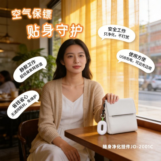 源头工厂小型负离子空气净化器饰品挂件除二手烟味随身净化发生器