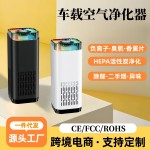 跨境新款USB车载空气净化器除甲醛异味 小型负离子臭氧空气净化器