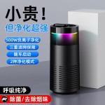 跨境专供汽车空气净化器负离子空气车用氧吧除异味车载空气净化器