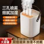 跨境厂家新款usb小型夜灯三喷加湿器家用卧室空气净化器代发