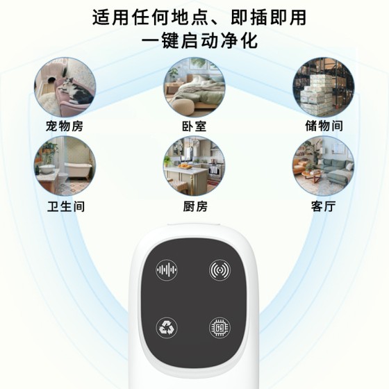 跨境新款家用小型负离子空气净化器除甲醛异味杀菌除烟除尘消毒机