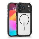 适用iPhone17ProM手机壳16二合一磁吸苹果15电镀按键PC散热手机套
