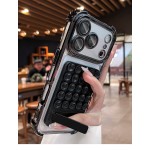 硅胶吸盘一字支架适用iPhone17promax手机壳苹果15电镀四角防摔壳