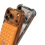 硅胶吸盘一字支架适用iPhone17promax手机壳苹果15电镀四角防摔壳
