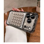 硅胶吸盘一字支架适用iPhone17promax手机壳苹果15电镀四角防摔壳